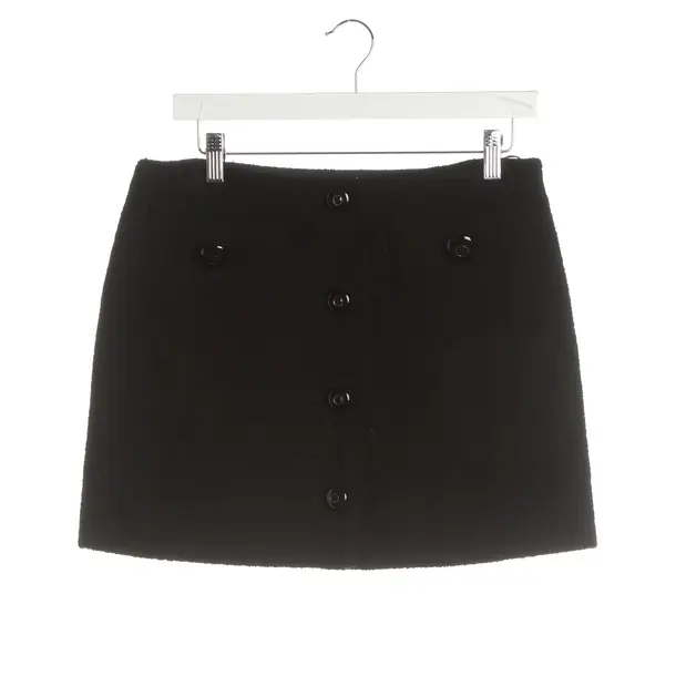 Rock, in Schwarz, Wolle, Louis Vuitton