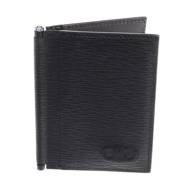 Card Holder, in Black, Leather, Salvatore Ferragamo