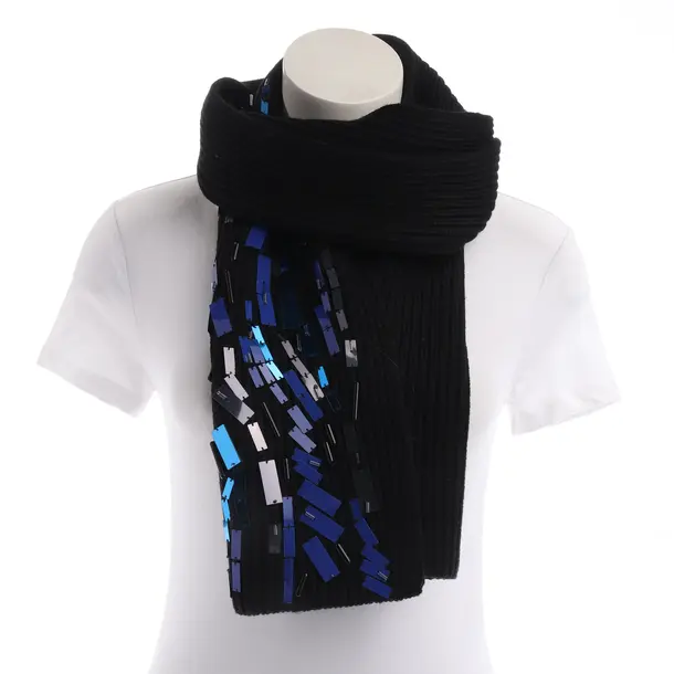 Scarf, in Black, Wool, Prada
