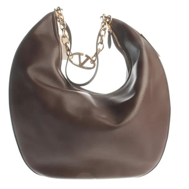 Shoulder Bag, in Dark Brown, Leather, Valentino