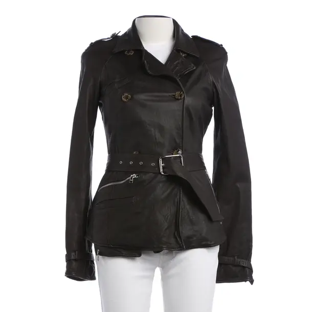 Lederjacke, in Dunkelbraun, Leder, Patrizia Pepe