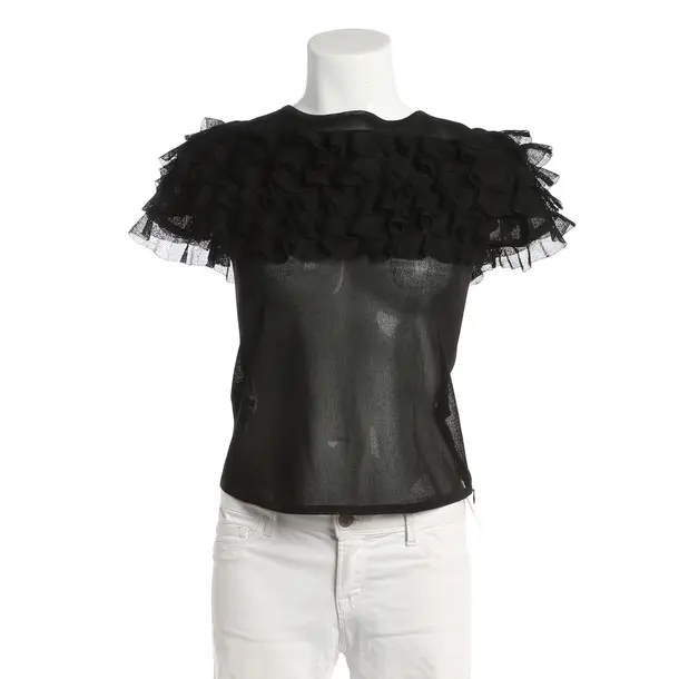 Shirt, in Black, Silk, Alaia