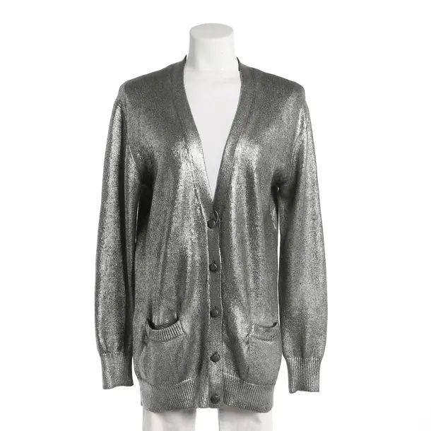 Strickjacke, in Grau, Wolle, Saint Laurent