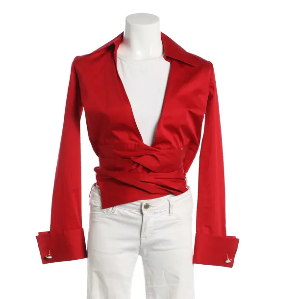 Bluse, in Rot, Baumwolle, Elisabetta Franchi