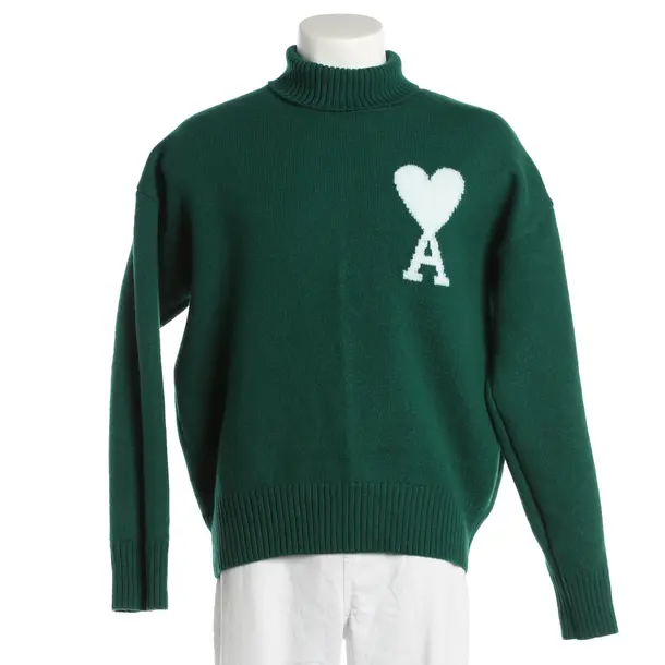 Jumper, in Green, Wool, Ami Paris