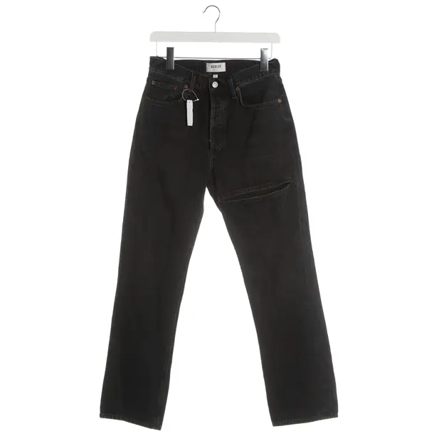 Straight Fit Jeans, in Dark Gray, Cotton, Agolde