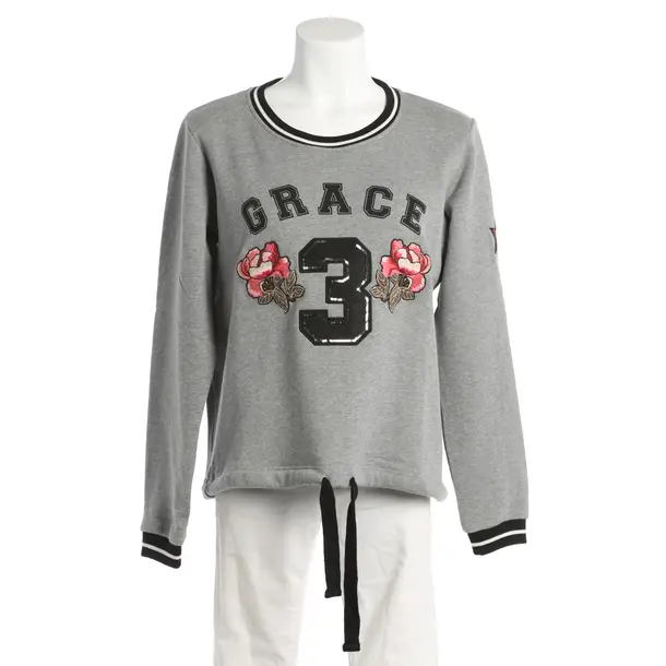 Sweatshirt, in Grau, Baumwolle, Grace