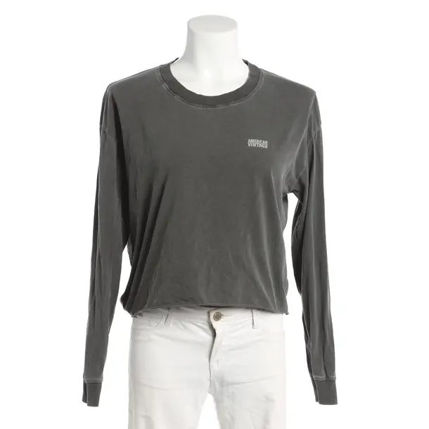 Long Sleeve Shirt, in Gray, Cotton, American Vintage