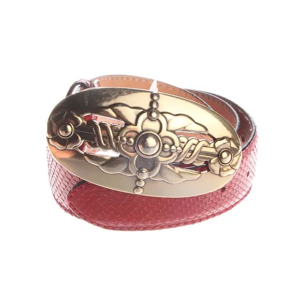 Belt, in Red, Leather, Reptile´s House