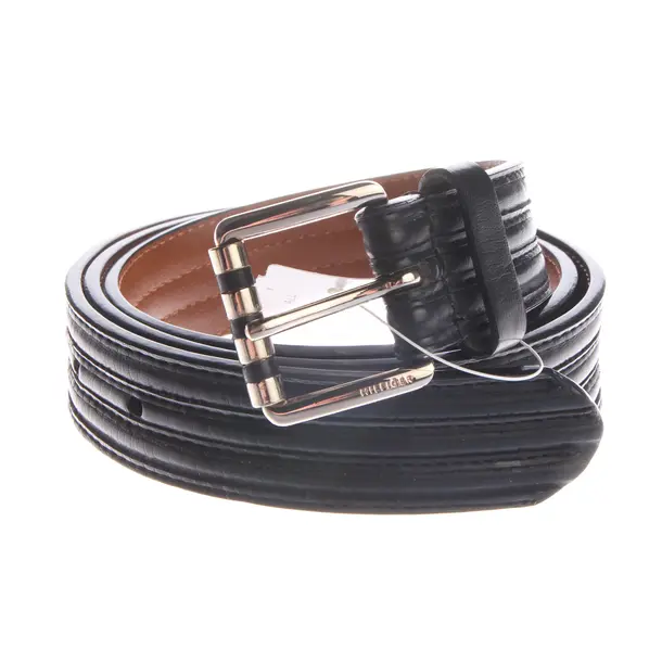 Belt, in Black, Leather, Tommy Hilfiger