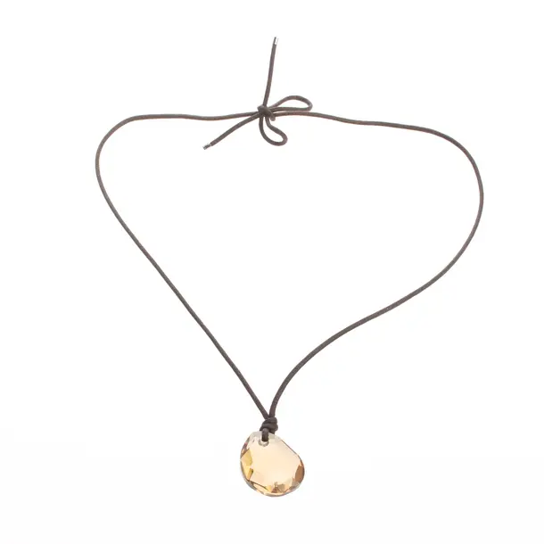 Collana, in Marrone chiaro, Altre fibre, Swarovski