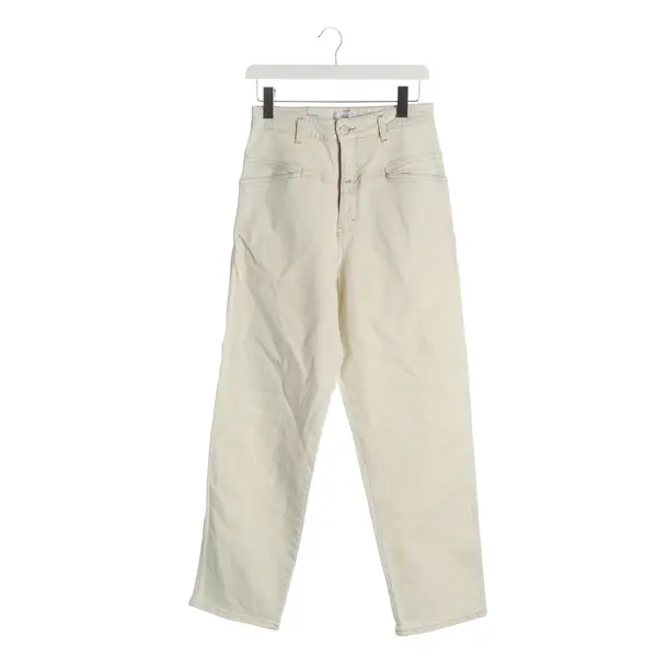Jeans straight fit, in Beige, Cotone, Chiuso