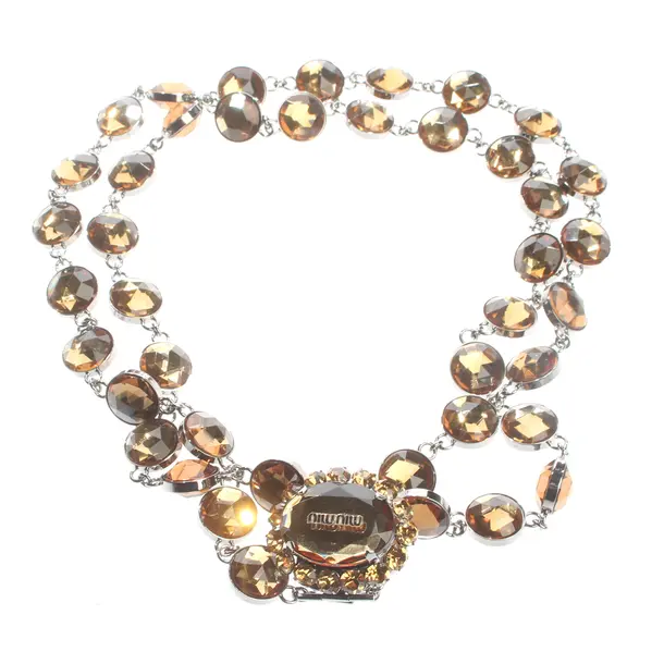 Necklace, in Silver, Metal (metallic, metallized), Miu Miu