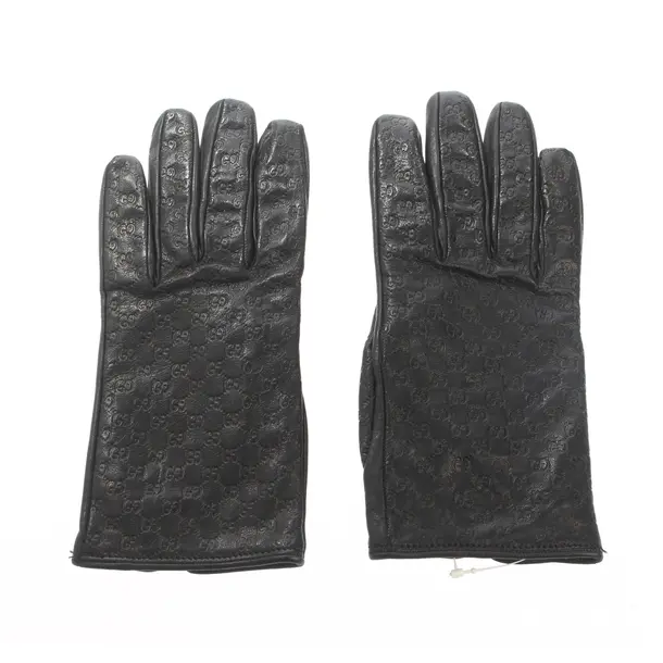 Lederhandschuhe, in Schwarz, Leder, Gucci