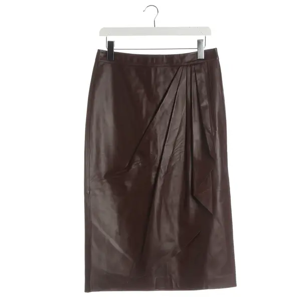 Skirt, in Brown, Leather, Closed