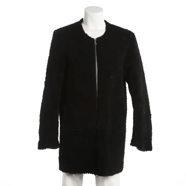 Leather Coat, in Black, Leather, Sandro