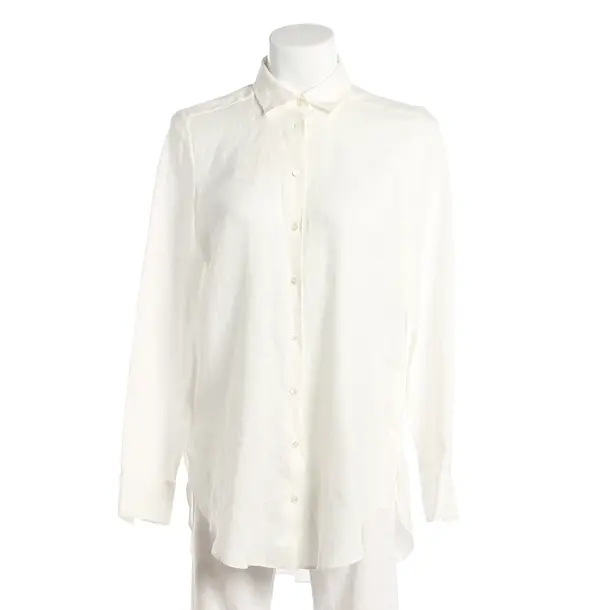 Blouse, in White, Linen, Van Laack