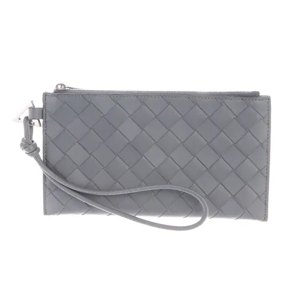 Pochette, in Gray, Leder, Bottega Veneta
