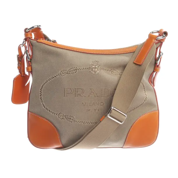 Borsa a cinture a tracolla, in Marrone chiaro, Cotone, Prada