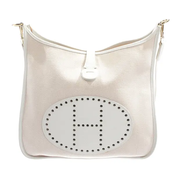 Schultertasche, in Nude, Baumwolle, Hermès