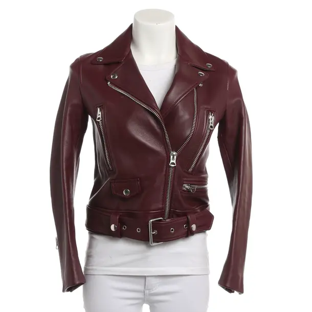 Giacca in pelle, in Bordeaux, Pelle, Studi Acne