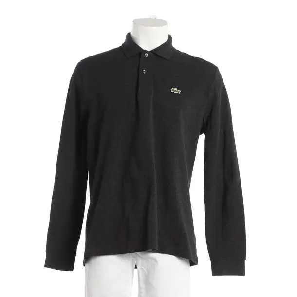 Longsleeve, in Dunkelgrau, Baumwolle, Lacoste