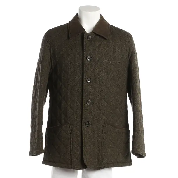 Mid-Season Jacket, in Olive Green, Wool, Schneiders