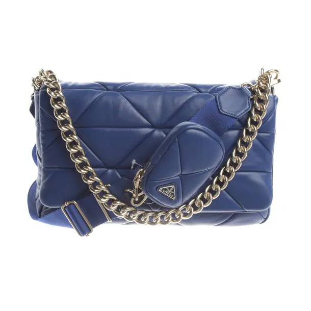 Schultertasche, in Blau, Leder, Prada