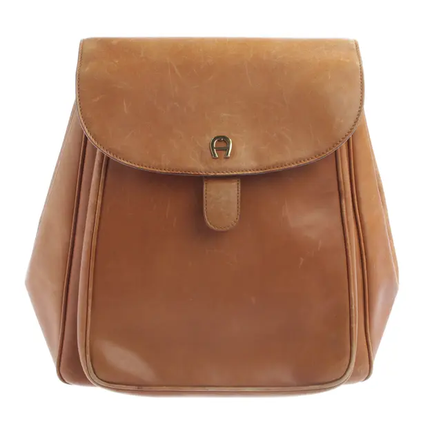 Rucksack, in Hellbraun, Leder, Aigner