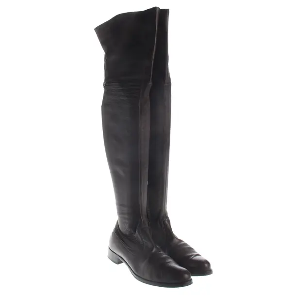 Over-The-Knee Boots, in Dark Brown, Giorgio Armani