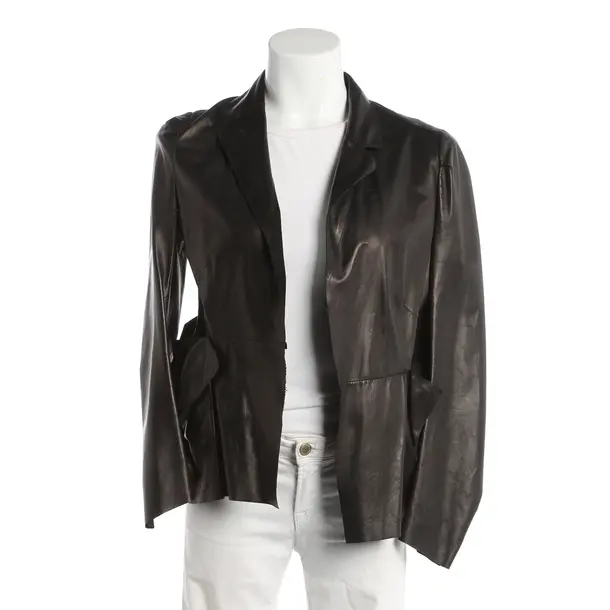 Giacca in pelle, in Nero, Pelle, Marni