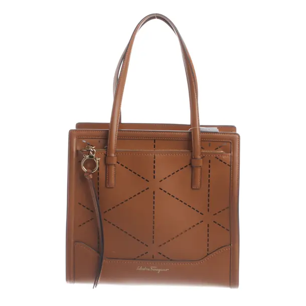 Handtasche, in Braun, Leder, Salvatore Ferragamo