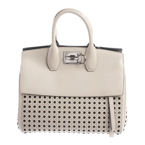 Handbag, in Beige, Leather, Salvatore Ferragamo