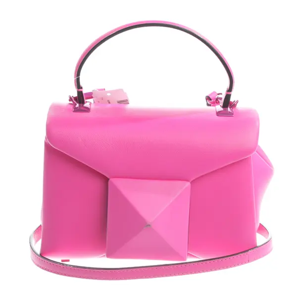 Handtasche, in Neon Pink, Leder, Valentino