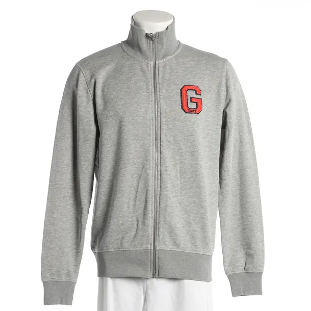 Zip-Up Hoodie, in Light Gray, Cotton, Gant