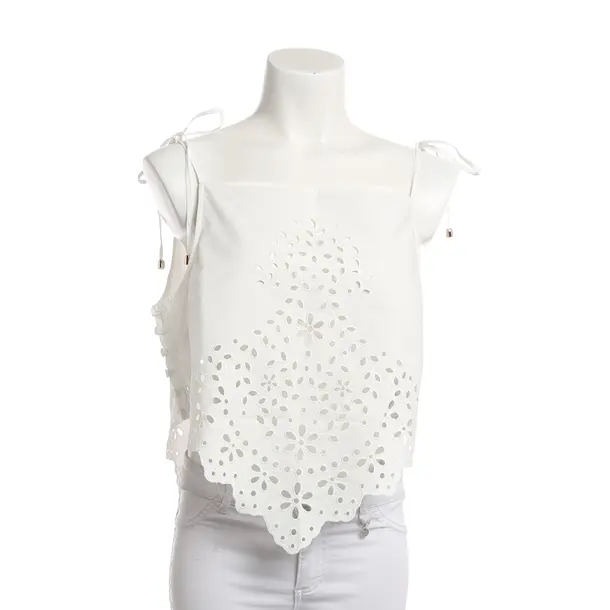 Top, in Weiß, Baumwolle, self-portrait