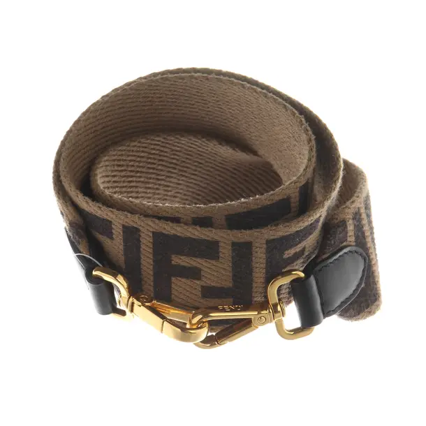 Shoulder Strap, in Black, Wool, Fendi