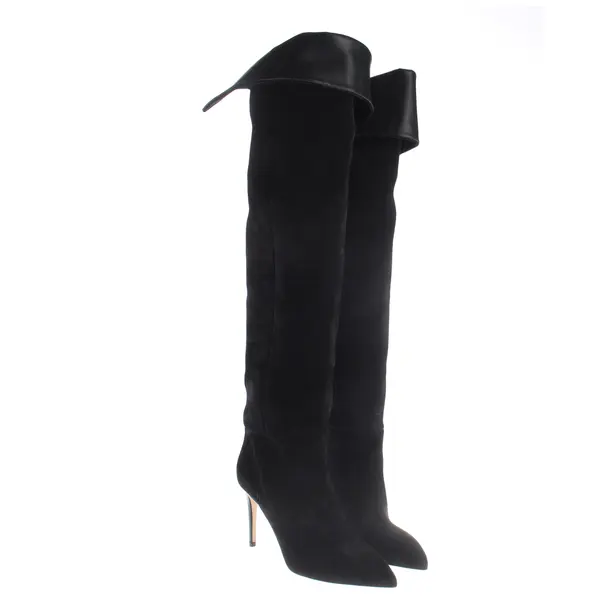 Overkneestiefel, in Schwarz, Paris Texas