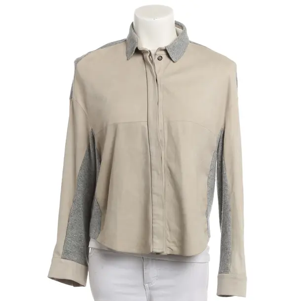 Blouse, in Beige, Leather, Fabiana Filippi