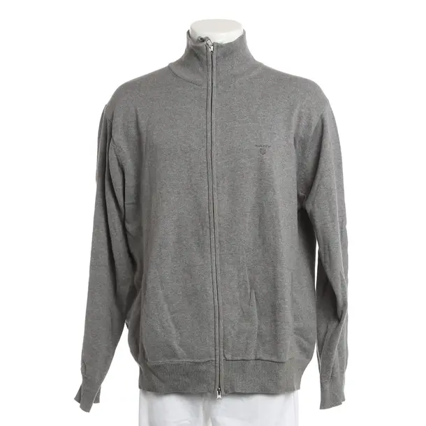 Strickjacke, in Hellgrau, Baumwolle, Gant