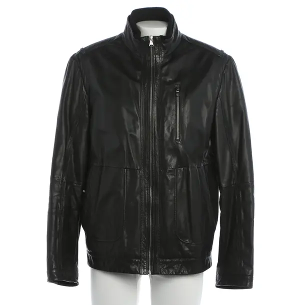 Giacca in pelle, in Nero, Pelle, Hugo Boss Etichetta Nera