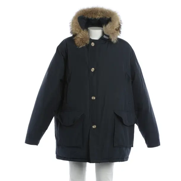 Winter Jacket, in Navy, Cotton, Woolrich