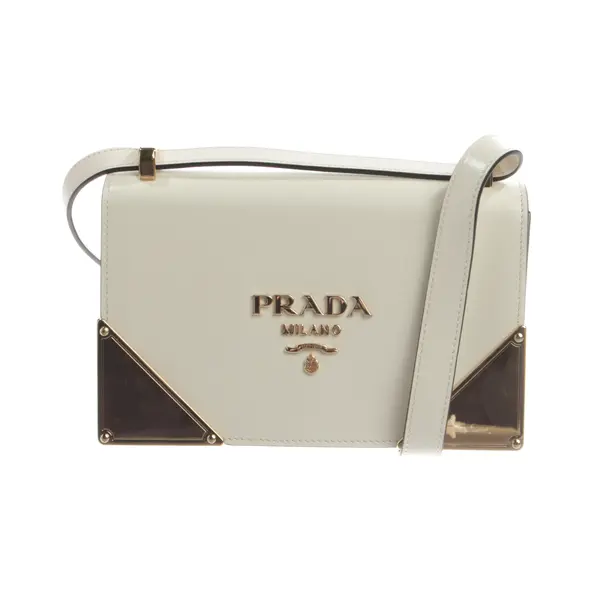 Borsa a cinture a tracolla, in Beige, Pelle, Prada