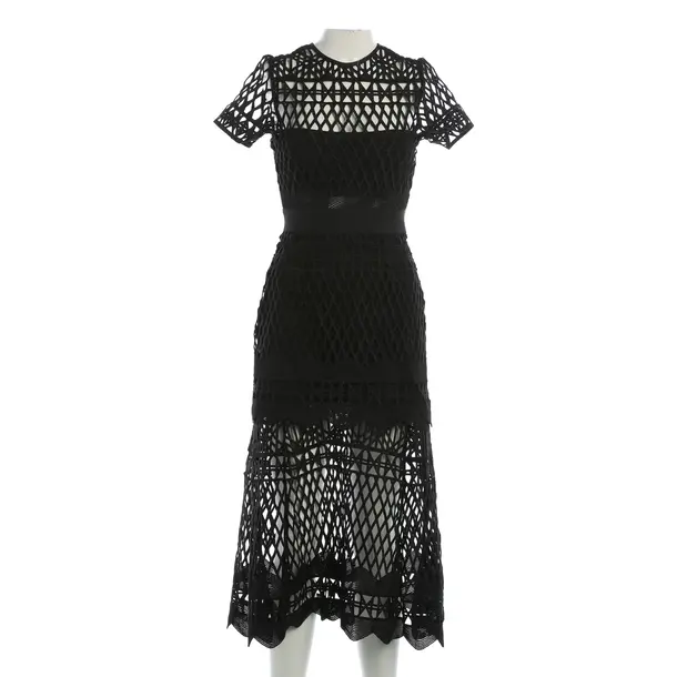 Kleid, in Schwarz, Polyester, self-portrait