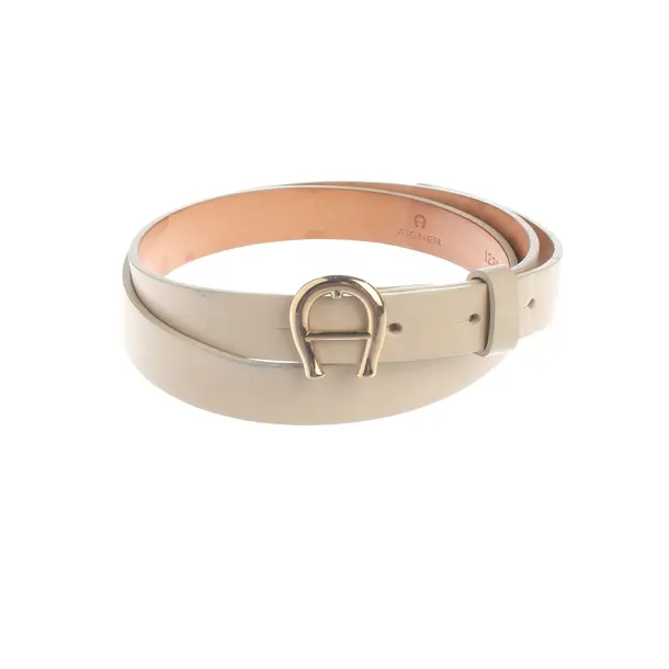 Gürtel, in Beige, Leder, Aigner