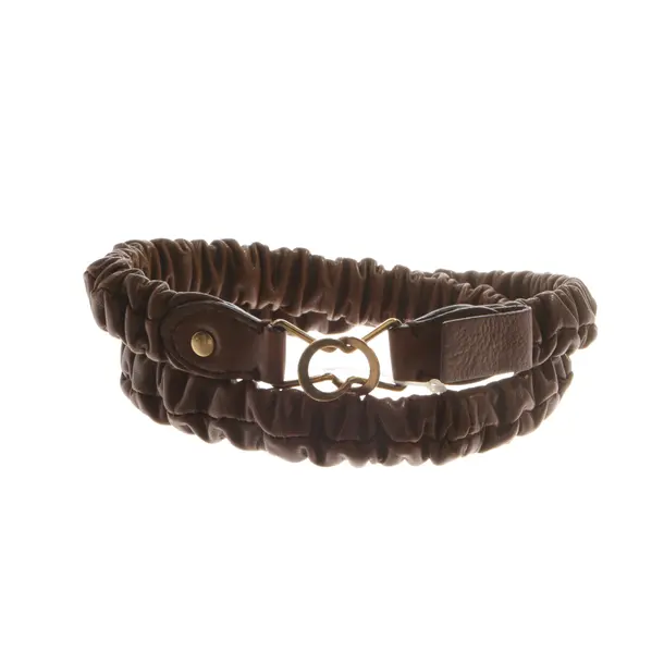 Belt, in Brown, Leather, Miu Miu