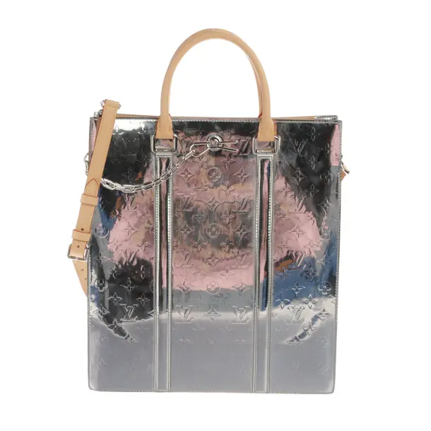 Shopper Bag, in Silver, Leather, Louis Vuitton