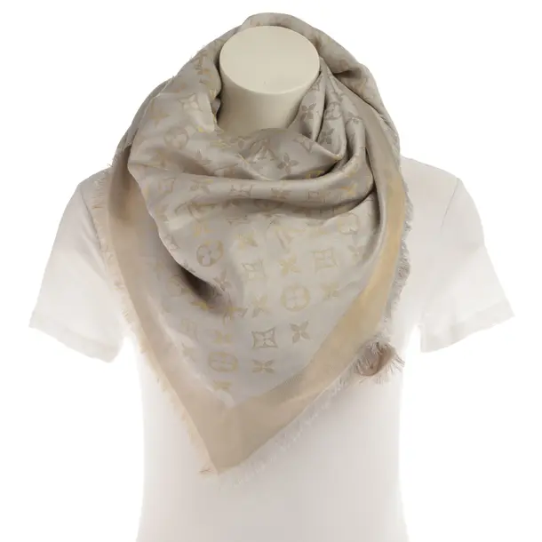 Tuch, in Grau, Seide, Louis Vuitton