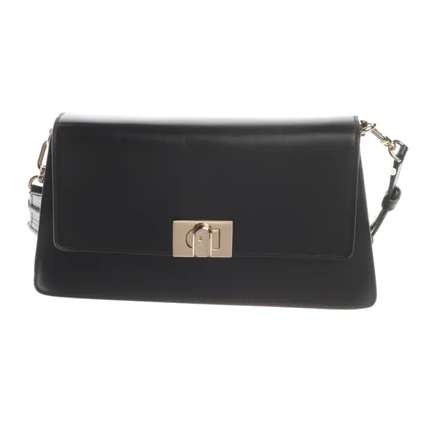 Schultertasche, in Schwarz, Leder, Furla
