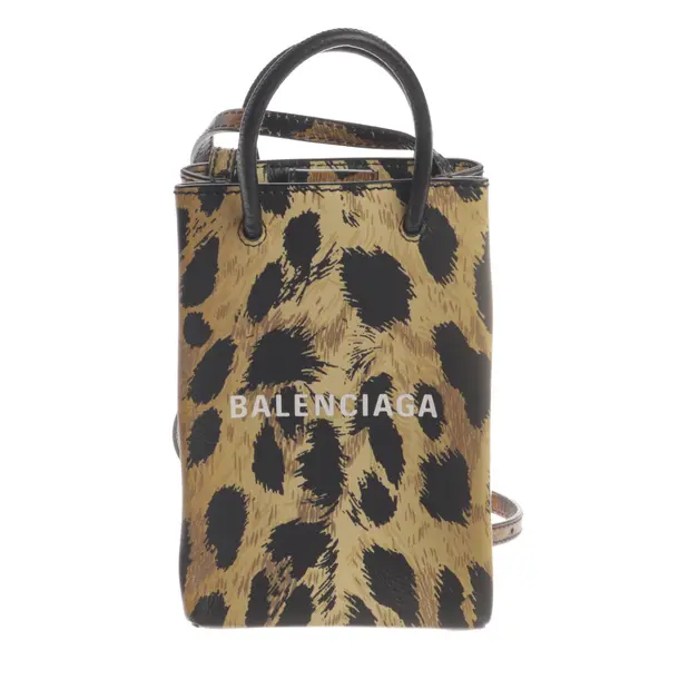 Abendtasche, in Beige, Leder, Balenciaga
